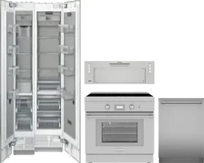 5 Piece Package Includes Refrigerator, Freezer, Range, Hood And Dishwasher