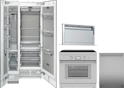 5 Piece Package Includes Refrigerator, Freezer, Range, Hood And Dishwasher