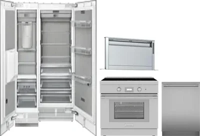 5 Piece Package Includes Refrigerator, Freezer, Range, Hood And Dishwasher