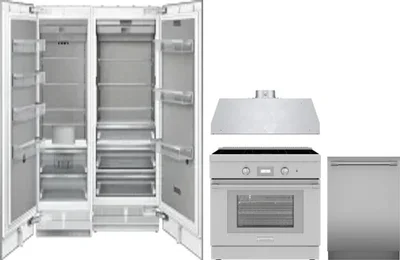 5 Piece Package Includes Refrigerator, Freezer, Range, Hood And Dishwasher