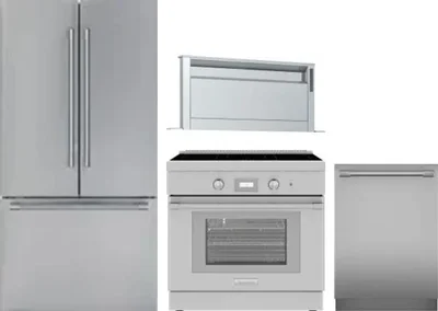 4 Piece Package Includes Refrigerator, Range, Hood And Dishwasher
