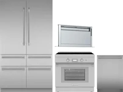 4 Piece Package Includes Refrigerator, Range, Hood And Dishwasher