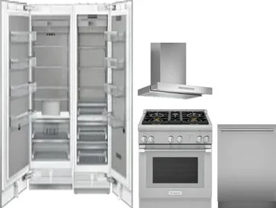 5 Piece Package Includes Refrigerator, Freezer, Range, Hood And Dishwasher
