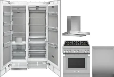 5 Piece Package Includes Refrigerator, Freezer, Range, Hood And Dishwasher