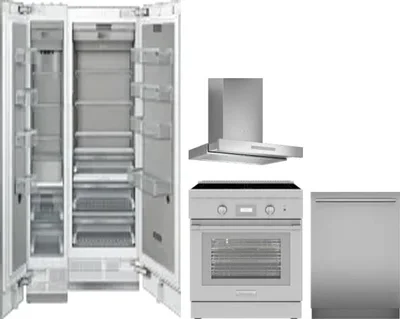 5 Piece Package Includes Refrigerator, Freezer, Range, Hood And Dishwasher