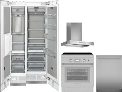5 Piece Package Includes Refrigerator, Freezer, Range, Hood And Dishwasher