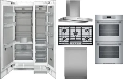 6 Piece Package Includes Refrigerator, Freezer, Cooktop, Wall Oven, Hood And Dishwasher