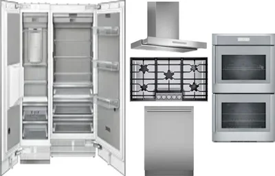 6 Piece Package Includes Refrigerator, Freezer, Cooktop, Wall Oven, Hood And Dishwasher