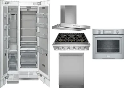 6 Piece Package Includes Refrigerator, Freezer, Cooktop, Wall Oven, Hood And Dishwasher