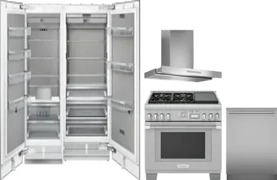 5 Piece Package Includes Refrigerator, Freezer, Range, Hood And Dishwasher
