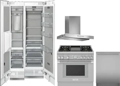 5 Piece Package Includes Refrigerator, Freezer, Range, Hood And Dishwasher