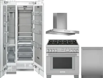 5 Piece Package Includes Refrigerator, Freezer, Range, Hood And Dishwasher