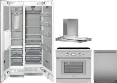 5 Piece Package Includes Refrigerator, Freezer, Range, Hood And Dishwasher