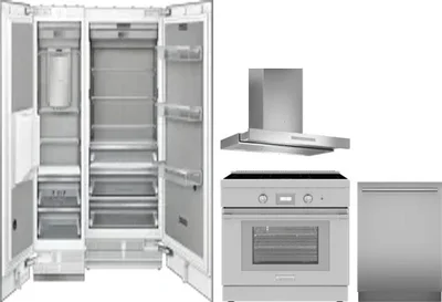5 Piece Package Includes Refrigerator, Freezer, Range, Hood And Dishwasher