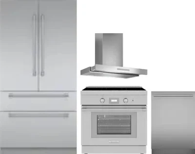 4 Piece Package Includes Refrigerator, Range, Hood And Dishwasher