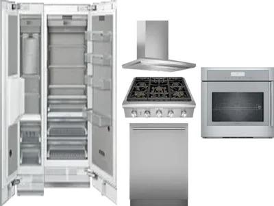 6 Piece Package Includes Refrigerator, Freezer, Cooktop, Wall Oven, Hood And Dishwasher