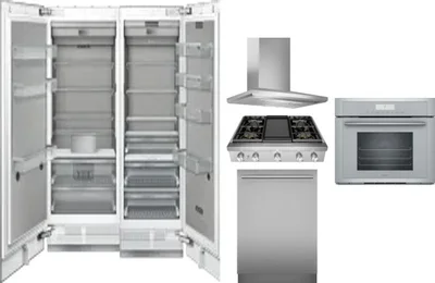 6 Piece Package Includes Refrigerator, Freezer, Cooktop, Wall Oven, Hood And Dishwasher