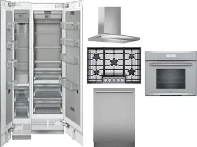 6 Piece Package Includes Refrigerator, Freezer, Cooktop, Wall Oven, Hood And Dishwasher