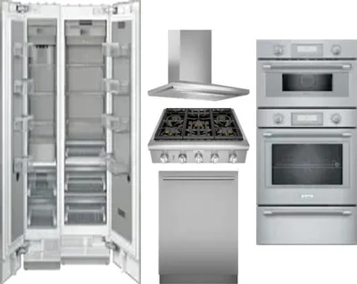 6 Piece Package Includes Refrigerator, Freezer, Cooktop, Wall Oven, Hood And Dishwasher