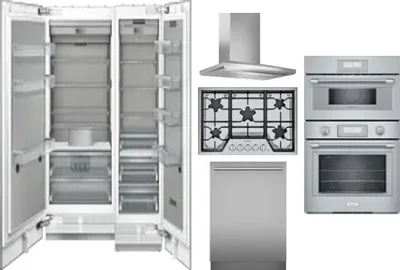 6 Piece Package Includes Refrigerator, Freezer, Cooktop, Wall Oven, Hood And Dishwasher