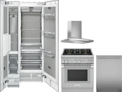 5 Piece Package Includes Refrigerator, Freezer, Range, Hood And Dishwasher