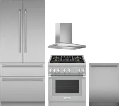 4 Piece Package Includes Refrigerator, Range, Hood And Dishwasher