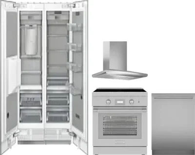 5 Piece Package Includes Refrigerator, Freezer, Range, Hood And Dishwasher