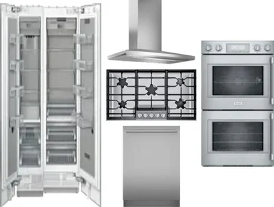 6 Piece Package Includes Refrigerator, Freezer, Cooktop, Wall Oven, Hood And Dishwasher
