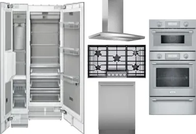 6 Piece Package Includes Refrigerator, Freezer, Cooktop, Wall Oven, Hood And Dishwasher