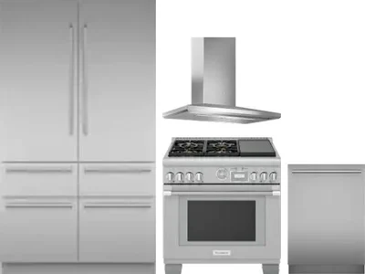 4 Piece Package Includes Refrigerator, Range, Hood And Dishwasher