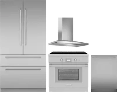 4 Piece Package Includes Refrigerator, Range, Hood And Dishwasher