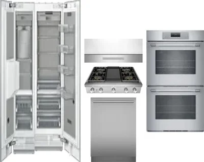 6 Piece Package Includes Refrigerator, Freezer, Cooktop, Wall Oven, Hood And Dishwasher