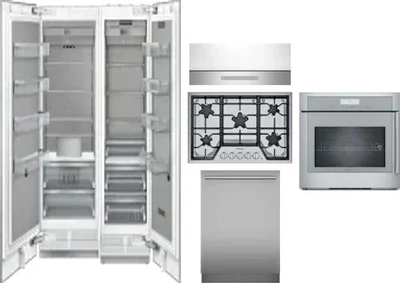 6 Piece Package Includes Refrigerator, Freezer, Cooktop, Wall Oven, Hood And Dishwasher