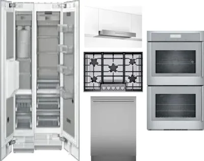 6 Piece Package Includes Refrigerator, Freezer, Cooktop, Wall Oven, Hood And Dishwasher