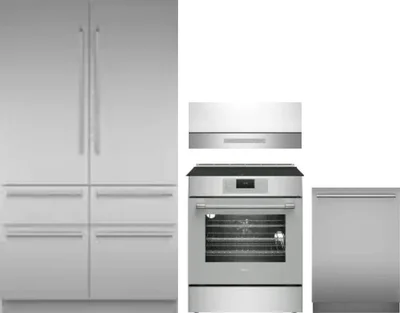 4 Piece Package Includes Refrigerator, Range, Hood And Dishwasher