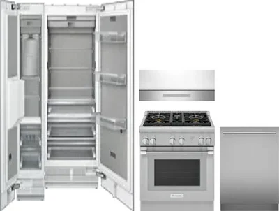 5 Piece Package Includes Refrigerator, Freezer, Range, Hood And Dishwasher