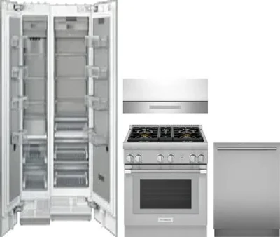 5 Piece Package Includes Refrigerator, Freezer, Range, Hood And Dishwasher