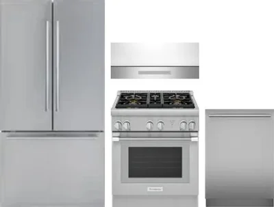 4 Piece Package Includes Refrigerator, Range, Hood And Dishwasher