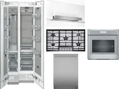 6 Piece Package Includes Refrigerator, Freezer, Cooktop, Wall Oven, Hood And Dishwasher