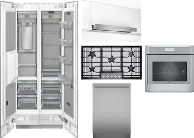 6 Piece Package Includes Refrigerator, Freezer, Cooktop, Wall Oven, Hood And Dishwasher
