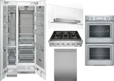 6 Piece Package Includes Refrigerator, Freezer, Cooktop, Wall Oven, Hood And Dishwasher