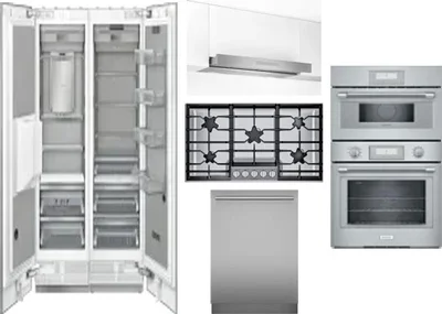6 Piece Package Includes Refrigerator, Freezer, Cooktop, Wall Oven, Hood And Dishwasher