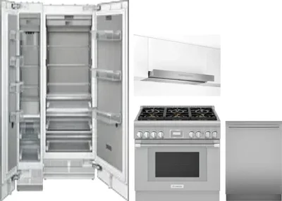 5 Piece Package Includes Refrigerator, Freezer, Range, Hood And Dishwasher