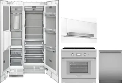 5 Piece Package Includes Refrigerator, Freezer, Range, Hood And Dishwasher