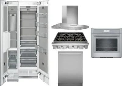 6 Piece Package Includes Refrigerator, Freezer, Cooktop, Wall Oven, Hood And Dishwasher