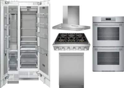 6 Piece Package Includes Refrigerator, Freezer, Cooktop, Wall Oven, Hood And Dishwasher