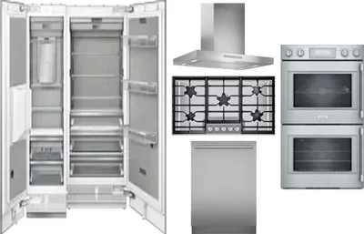 6 Piece Package Includes Refrigerator, Freezer, Cooktop, Wall Oven, Hood And Dishwasher