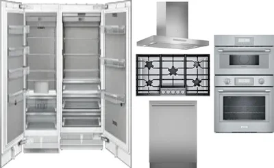 6 Piece Package Includes Refrigerator, Freezer, Cooktop, Wall Oven, Hood And Dishwasher
