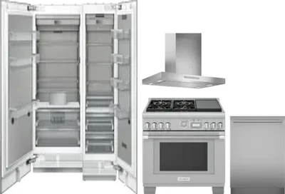 5 Piece Package Includes Refrigerator, Freezer, Range, Hood And Dishwasher