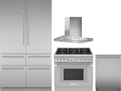 4 Piece Package Includes Refrigerator, Range, Hood And Dishwasher